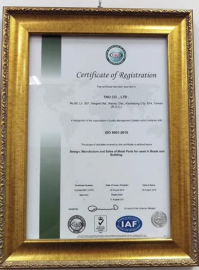 ISO 9001:2015 Quality Management System Certificate
