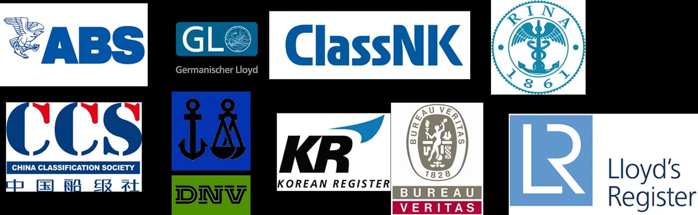 NK, ABS, KR, CR, BV, DNV, CE, CCS, LR, RINA certifications