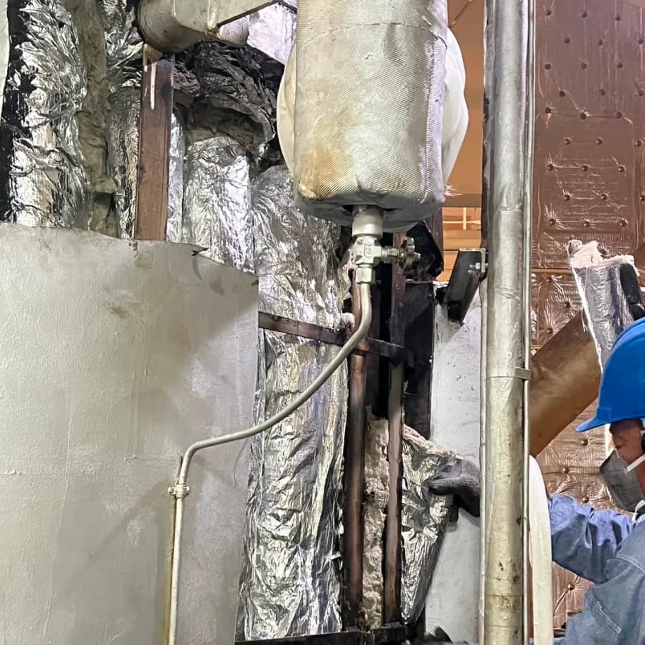 Shipboard Boiler Insulation Replacement