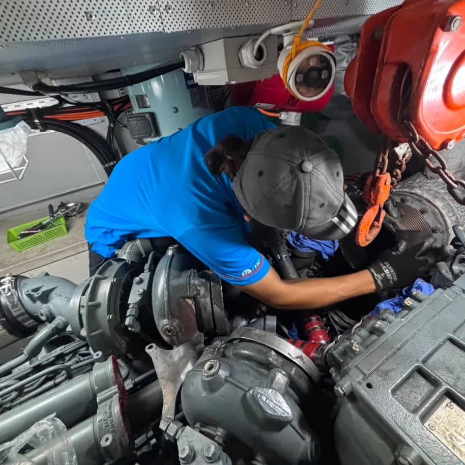 Main Engine Cooling System Repair